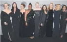  ??  ?? UNITED STANCE: Actors wearing black at the Golden Globe Awards.