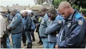  ?? Picture: SUPPLIED ?? SOLIDARITY: Hundreds of KSD municipal workers protested outside the Mthatha magistrate’s court demanding no bail for Tutor Ndamase High school teacher Siphosethu Galoshe when he appeared in court on a charge of murder in connection with the fatal shooting of popular municipal traffic officer Daniel Mxoli on October 10.