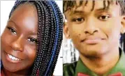  ?? COURTESY ?? Ajanaye Hill, 14, (left) and Samuel Moon, 15, were shot and killed Saturday at a Sitka Drive house party in Douglas County, officials said.
