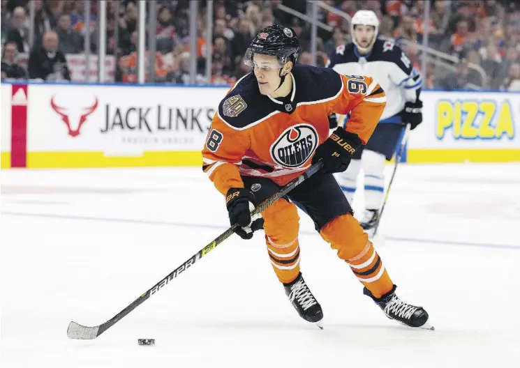  ?? DAVID BLOOM ?? Edmonton Oilers forward Jesse Puljujarvi continues to be a work in progress in his third season with the team, two years after being taken with the No. 4 overall pick in the draft.