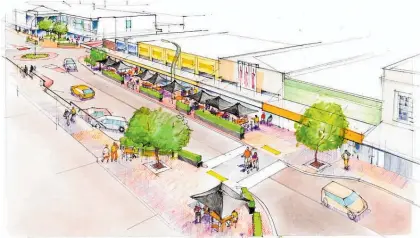  ?? Photo / Supplied ?? An artist’s impression of Stage 1 of the Eastside Eat Street project.