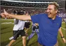  ?? JONATHAN BACHMAN / GETTY IMAGES ?? Coach Dan Mullen and the Gators’ offense are doing enough to complement a stout defense.