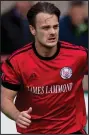  ??  ?? Ally Love was making his Clyde debut against Annan