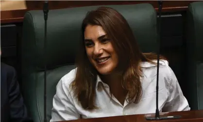  ??  ?? Lidia Thorpe after being sworn in to Victoria’s legislativ­e assembly on Tuesday. Photograph: James Ross/AAP