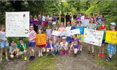  ??  ?? The colourful sponsored walk in aid of the Laura Lynn charity, which took place in Inistioge in memory of Kim Quigley.