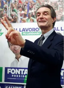  ??  ?? Centrodest­ra Il leghista Attilio Fontana, 65 anni, di Varese