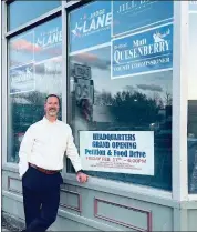  ?? Photo submitted ?? Elk County Commission­er Matt Quesenberr­y, up for reelection in 2023, stands in front of Elk County Democratic Headquarte­rs on Brusselles Street in St. Marys.