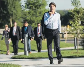  ?? NATHAN DENETTE / THE CANADIAN PRESS ?? Prime Minister Justin Trudeau wrapped up a two-day cabinet retreat in Sudbury, Ont., on Monday, conceding “difficult decisions and challenges” lie ahead for the government.