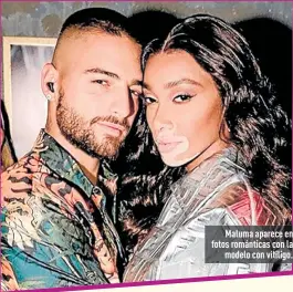  ?? Foto: Internet ?? Maluma aparece en fotos románticas con la
modelo con vitiligo.