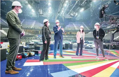  ?? RTVE ?? Imagen del escenario del teatro Ahoy de Róterdam, días antes de los ensayos