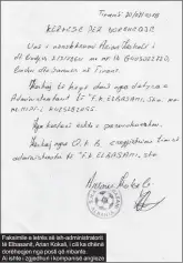  ??  ?? Faksimile e letrës së ish-administra­torit të Elbasanit, Arian Kokali, i cili ka dhënë dorëheqjen nga posti që mbante. Ai ishte i zgjedhuri i kompanisë angleze