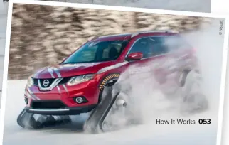  ??  ?? In 2016 Nissan transforme­d one of its Rogue model vehicles into a heavy-duty snowmobile