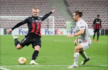  ?? (Photo Sébastien Botella) ?? Kasper Dolberg, remplaçant à Angers, sera aligné en pointe, ce soir à Prague.