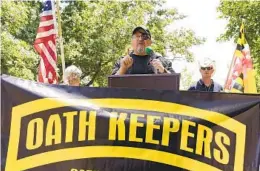  ?? SUSAN WALSH AP FILE ?? Oath Keepers founder Stewart Rhodes will face trial this week with four co-defendants accused of seditious conspiracy related to the Jan. 6, 2021, Capitol riot.