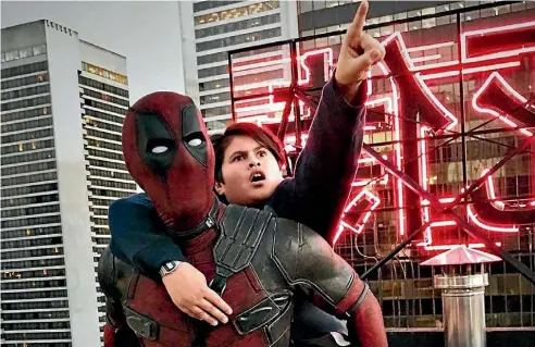  ??  ?? Hunt for the Wilderpeop­le’s Julian Dennison joins the mayhem in Deadpool 2.