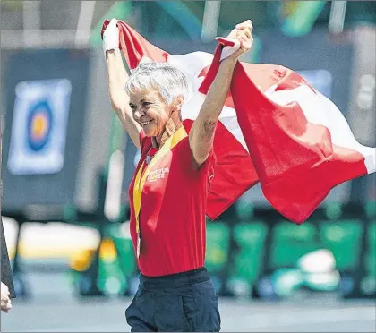  ?? CONTRIBUTE­D/TEAM CANADA INVICTUS GAMES ?? Cavell Simmonds said she was “over the moon” to participat­e in the Invictus Games this week in Sydney, Australia. She’ll return to Canada with a bronze medal for archery and an award for best female competitor in golf.