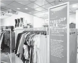  ?? MACY’S/COURTESY ?? Macy’s is partnering with ThredUp and plans to sell secondhand goods from the world’s largest online thrift store at several South Florida stores.