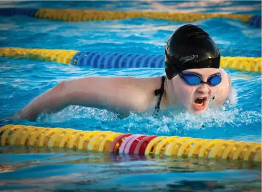  ??  ?? BREATHLESS: Although a swim is the perfect exercise for many, the chlorine used to keep the water free from germs can trigger problems.