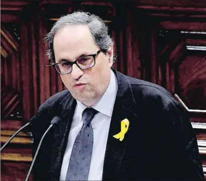  ?? LLUÍS GENÉ / AFP ?? El diputat Joaquim Torra, de Junts per Catalunya, en una sessió del Parlament