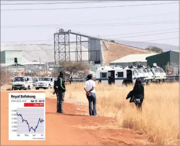  ??  ?? The Bafokeng Rasimone Platinum Mine in Phokeng near Rustenburg. yadda yadda and here caption across and here across caption.~ PHOTO: DUMISANI SIBEKO