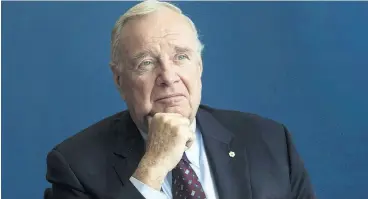  ?? ADRIAN WYLD / THE CANADIAN PRESS ?? Former prime minister Paul Martin believe we are “living in a throwback.”