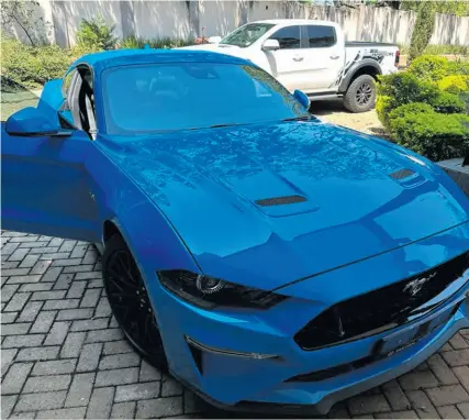  ?? ?? Jones’ luxury Ford Mustang was confiscate­d last week.