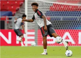  ??  ?? Bayern Munich’s Chris Richards during training. Photograph: REUTERS/Alamy