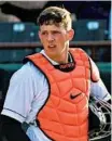  ?? KENNETH K. LAM/BALTIMORE SUN ?? Orioles catching prospect Adley Rutschman has begun to show his offensive potential.