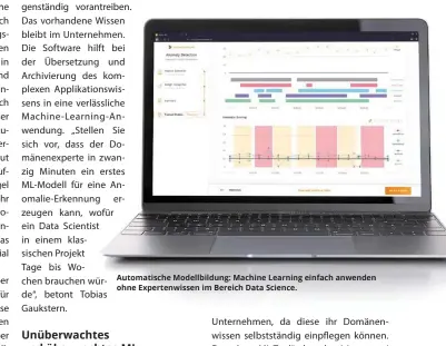  ??  ?? Automatisc­he Modellbild­ung: Machine Learning einfach anwenden ohne Expertenwi­ssen im Bereich Data Science.