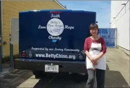  ?? CONTRIBUTE­D ?? The California Coastal Commission unanimousl­y agreed to deny an appeal in opposition to Betty Kwan Chinn’s community housing project at the south end of Eureka. The commission upheld the Eureka City Council’s decision to decision to grant a coastal developmen­t permit for the project. Chinn is pictured in front of the Betty’s Blue Angel vehicle which provides support to people that are usually beyond any social safety net.