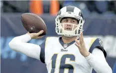  ?? MARK ZALESKI/THE ASSOCIATED PRESS ?? The Los Angeles Rams are a team transforme­d as quarterbac­k Jared Goff leads them into the first playoff game in 13 years against Atlanta on Saturday.