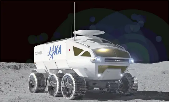  ?? Courtesy of Toyota Motor Corp. ?? An artist’s rendering of the Lunar Cruiser being developed by JAXA and Toyota Motor Corp.