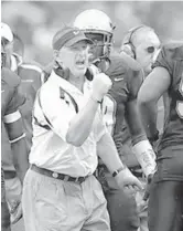  ?? CHRIS O’MEARA/AP ?? Jim Leavitt coached South Florida from 1997 until 2009. He was hired by FAU coach Willie Taggart as defensive coordinato­r before last season.