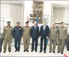  ?? KUNA photo ?? Kuwait’s Assistant Chief of Staff for Operations and Defense Cooperatio­n Committee Chairman General Mohammad Al-Kanderi while meeting with Tunisia’s DefenseMin­ister Abdulkarim Zbidi.