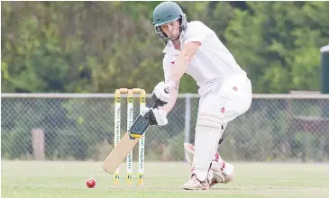  ??  ?? Nathan Bayne finished with 17 for his Neerim side who took first innings points early on Saturday.