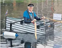  ??  ?? Michael Stanley in his corrugated iron boat Tintanic.