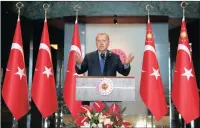  ?? PICTURE: REUTERS/AFRICAN NEWS AGENCY ?? Turkey’s President Tayyip Erdogan addresses Turkish ambassador­s during a meeting in Ankara, Turkey, yesterday.
