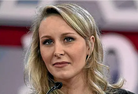  ??  ?? Marion Marechal-Le Pen: ‘‘Nothing so terrifying as an extremist movement headed by an attractive young blonde.’’