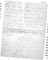  ??  ?? El acuerdo firmado en una hoja.