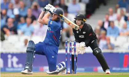  ?? ?? Ben Stokes scored 182 runs off 124 balls in England’s win against New Zealand in the third one-day internatio­nal. Photograph: Graham Hunt/ProSports/Shuttersto­ck