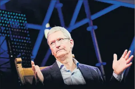  ?? MARLENE AWAAD / BLOOMBERG ?? El gigante tecnológic­o Apple crea dos tercios de su negocio fuera de Estados Unidos