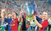  ?? AP ?? After Copa del Rey triumph, Andres Iniesta (right), who has announced his departure from Barca, will get to lift the La Liga trophy if his team defeats Deportivo La Coruna on Sunday.