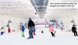  ?? The centre would include the longest ski slope in the UK ??