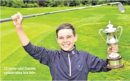  ??  ?? 11-year-old Daniel celebrates his win