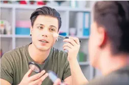  ?? VIACHESLAV IACOBCHUK TRIBUNE NEWS SERVICE ?? About one third of U.S. men under 45 said they would consider trying makeup, according to a survey by Morning Consult in September.