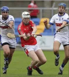  ??  ?? Glenealy’s Jonathan O’Neill Jnr blasts to the Eire Óg net for a goal during the SHC semi-final replay in Joule Park, Aughrim.