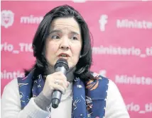  ??  ?? la ministra De Tecnología­s de la informació­n y las comunicaci­ones, Sylvia Constaín, entregó un balance de su gestión.