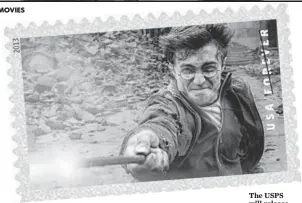  ??  ?? The USPS will release 20 stamps that show scenes from the eight Potter films, including this one from The Deathly Hallows, Part 2.