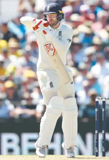  ?? Picture: GETTY IMAGES ?? DRAMA: England opener Mark Stoneman is caught behind off Mitchell Starc.