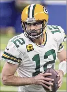  ?? Michael Conroy / Associated Press ?? Green Bay Packers quarterbac­k Aaron Rodgers said “Jeopardy!” has been a staple at his house for the past 16 years.